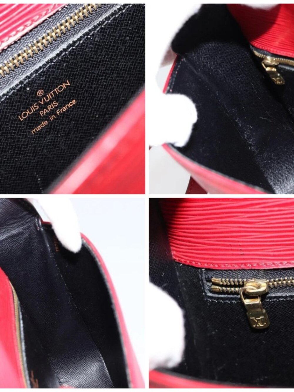 LOUIS VUITTON Epi Saint Cloud GM Shoulder Bag Red M52197 LV Auth 173158 - Picture 15 of 16